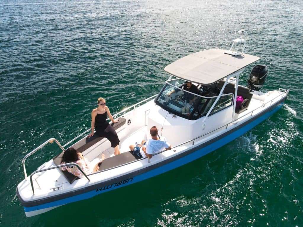 3 people on boat