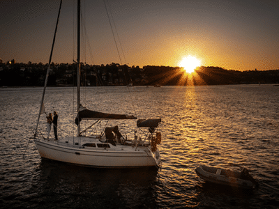 a boat on the water
