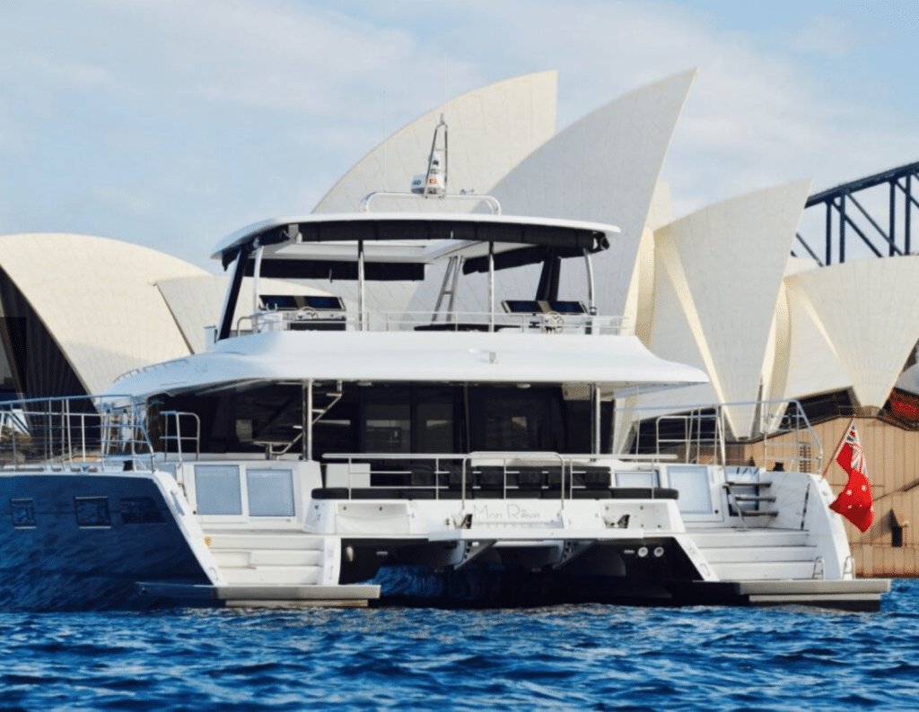 a boat on the water in sydney