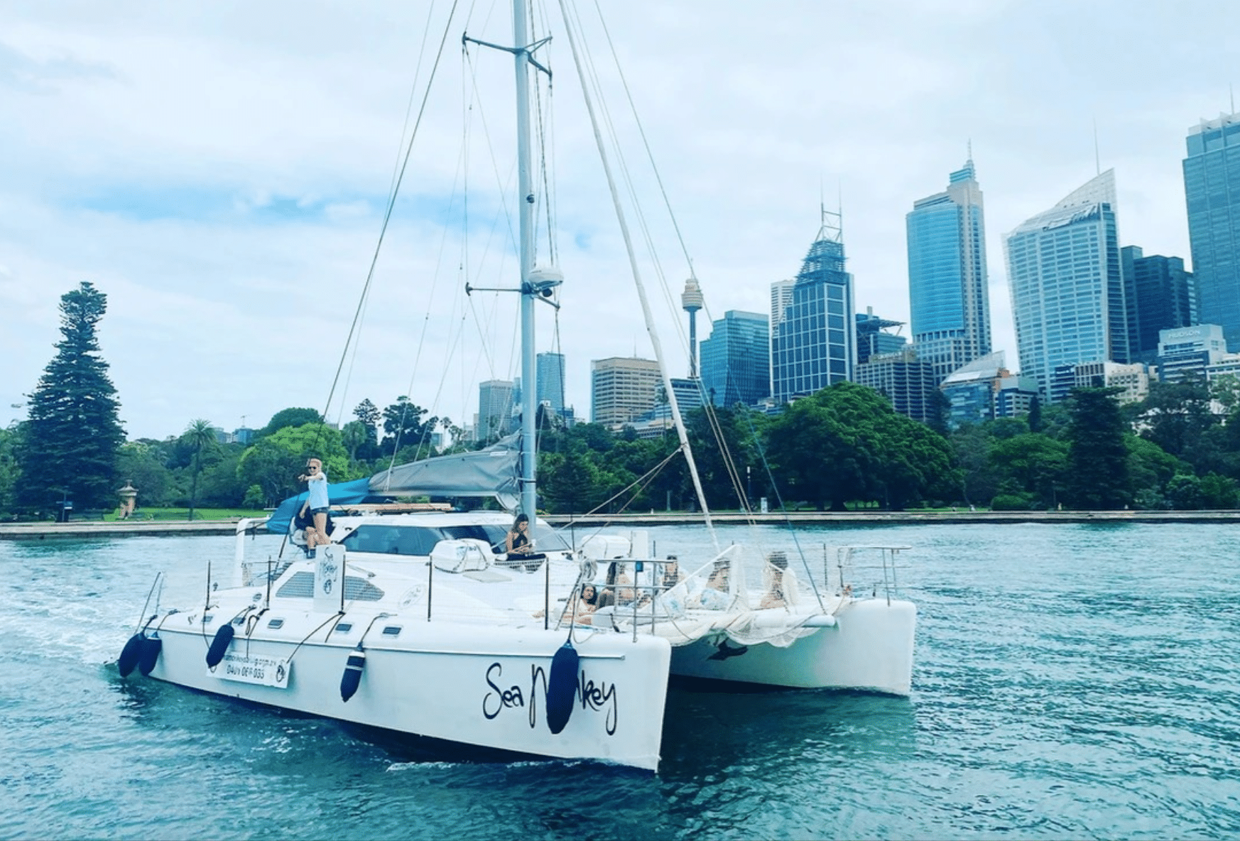 hire luxury catamaran sea monkey