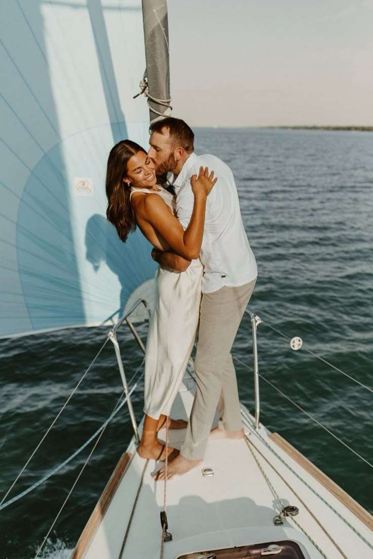 Engagement proposal on a Sydney Harbour sailboat at sunset