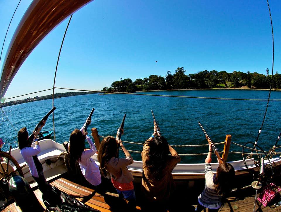 Laser clay shooting for your boat hire