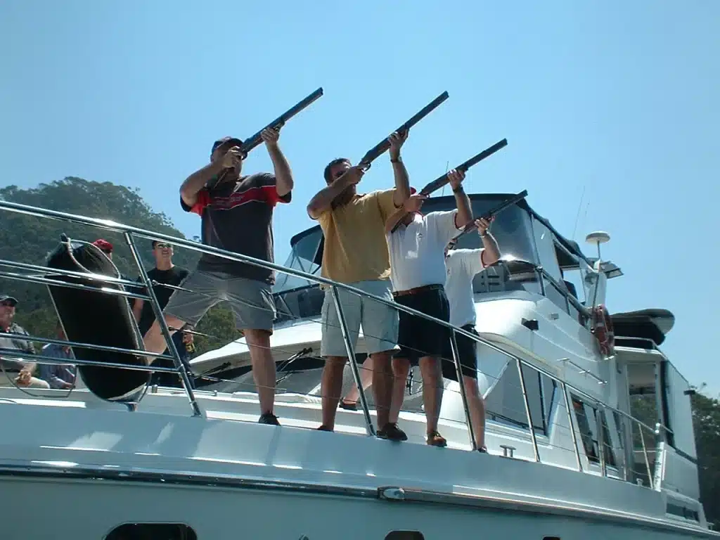 Laser clay shooting for your boat hire