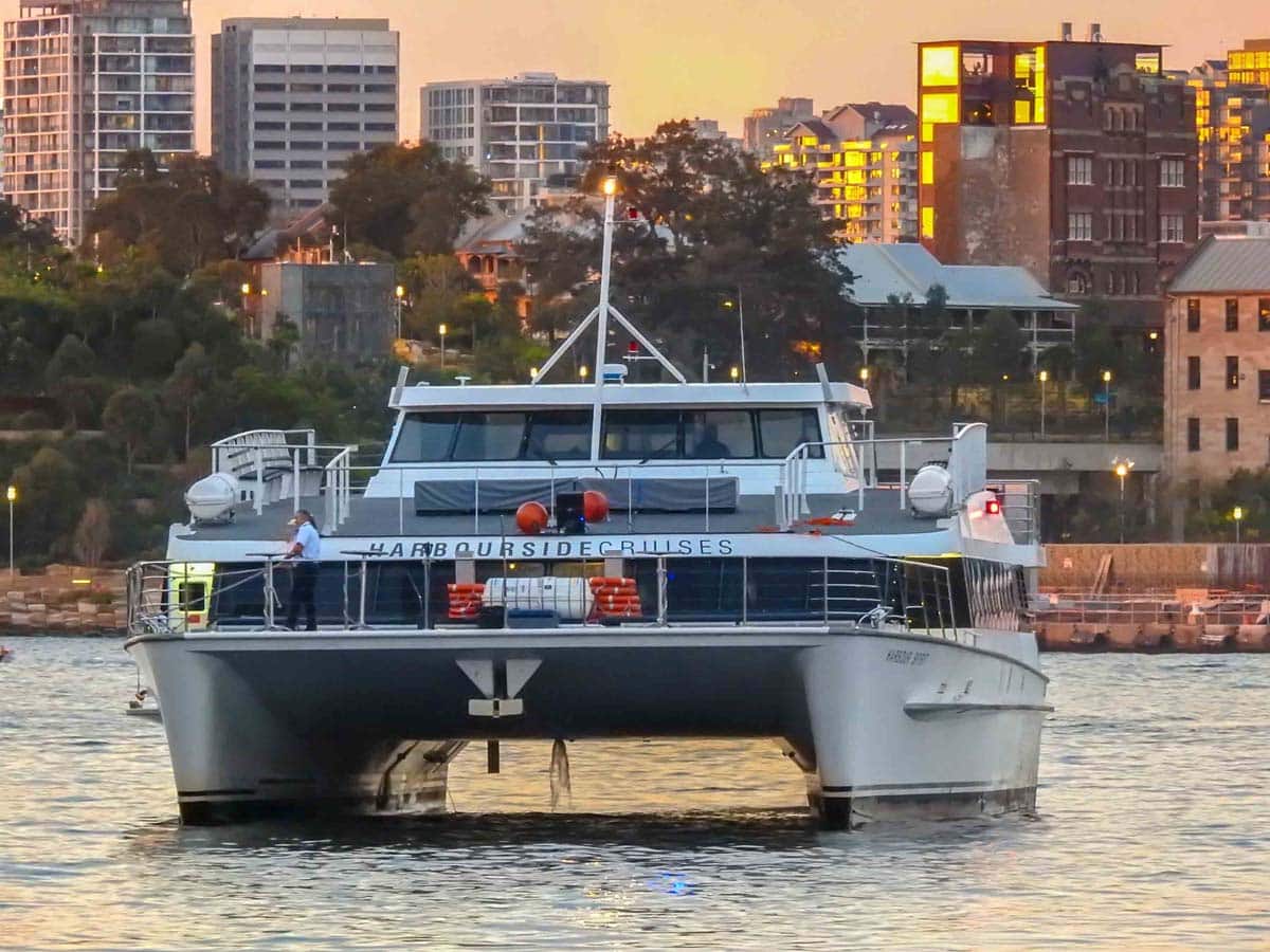 Mid-size party boat on Sydney Harbour